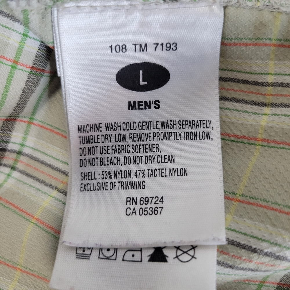 Mens Columbia Titanium Long Sleeve Plaid Button Front Shirt Size Large - Picture 9 of 9